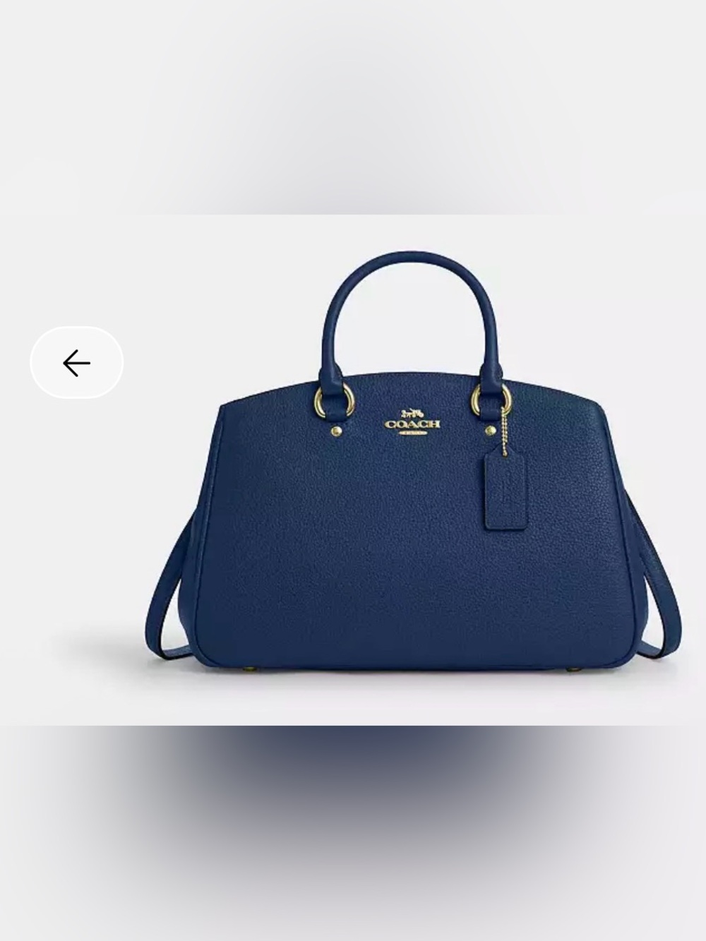 Coach Savannah Carryall Bag.  Color Gold/Deep Blue New no tag